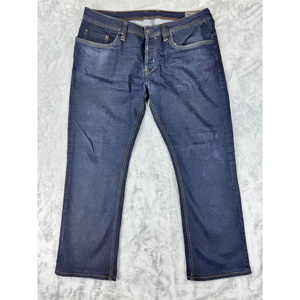 Buffalo Jeans Evan X Basic Slim Fit Dark Wash Mens W36 L32 Button Fly‎ Denim